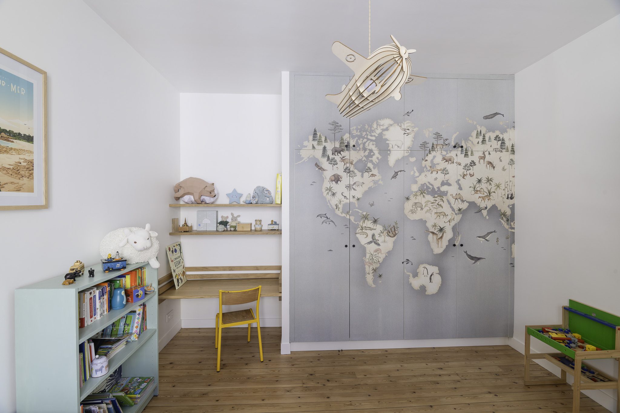 Chambre d’enfant – carte du monde Chambre d’enfant – carte du monde