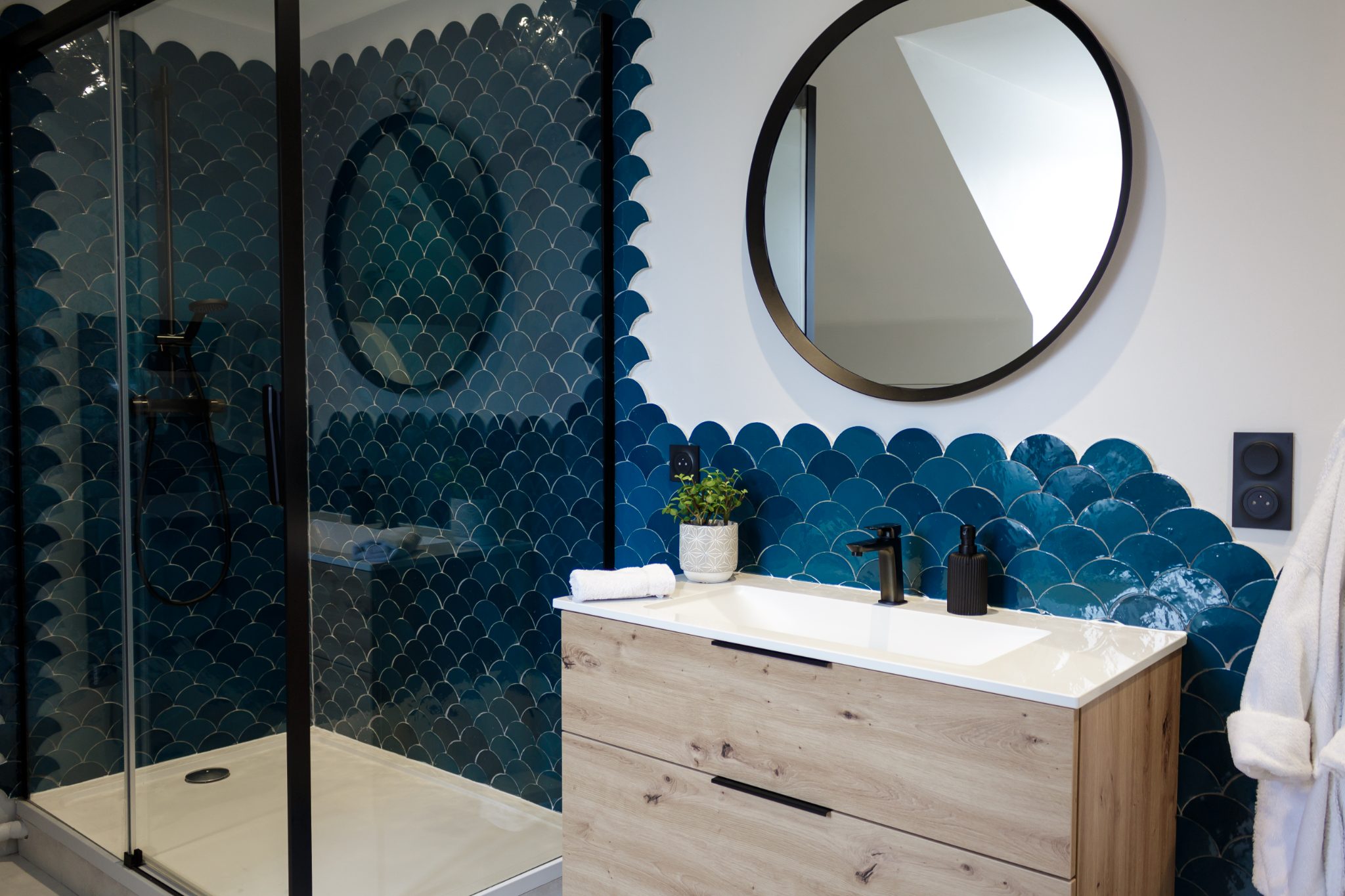 Salle de bain – zellige en écailles Salle de bain – zellige en écailles